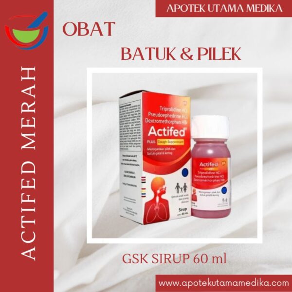 Actifed Plus Cough Supressant (Merah) Sirup 60ml
